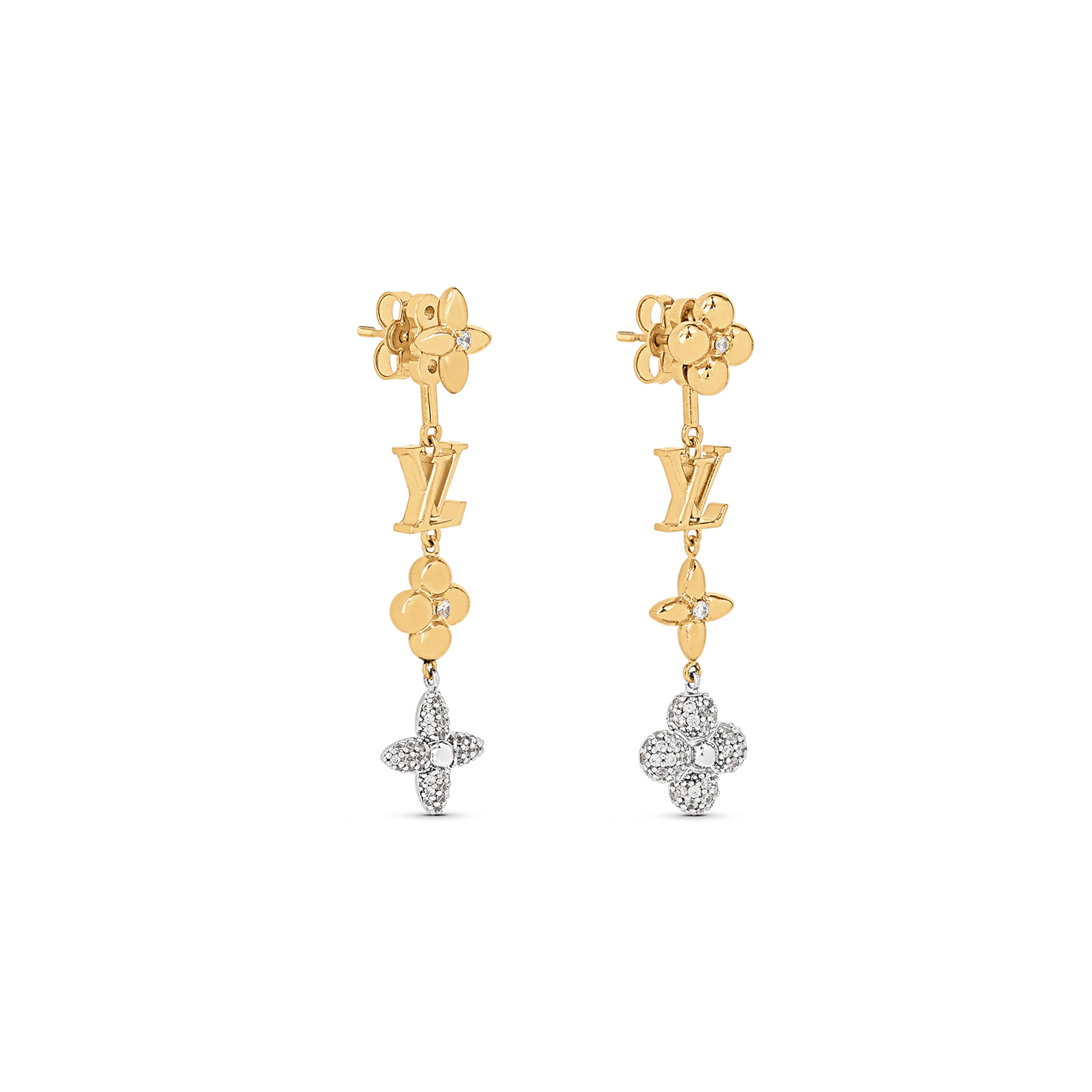 LOUIS VUITTON LV GRAM EARRINGS M01262 LOUIS VUITTON LV GRAM EARRINGS M01262